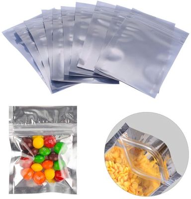 Metalize yeniden kapatılabilir Folyo Plastik Ambalaj Çanta çantası Şeffaf Ön Nem Korumalı