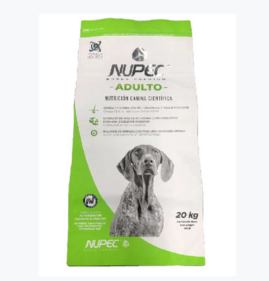 Büyük Ağırlık Gravür Baskı 20kg Köpek Maması Paketleme Torbaları, Slayt Düğmeli Fermuarlı