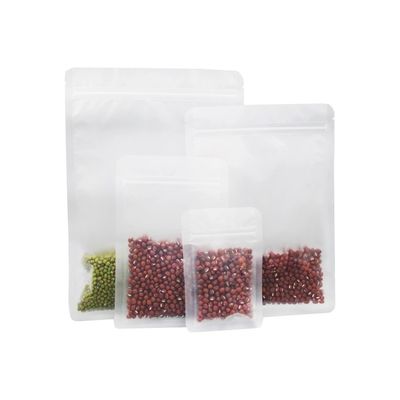 Fındık Şekeri İçin Mat Buzlu Düz fermuarlı Plastik Ambalaj Torbası çantası