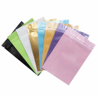 Renkli Baskı 12 * 18cm Düz Açılıp Kapanabilir Torba Çantalar Alüminyum Folyo Kilitli Torba Ambalajı