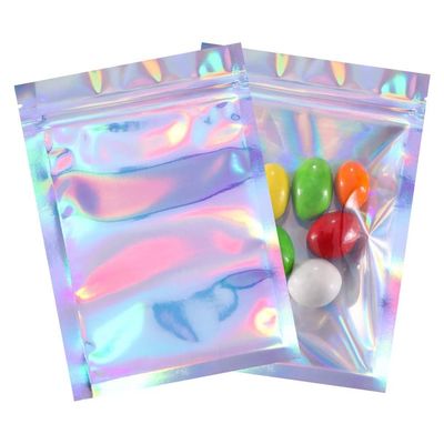 Gümüş Destekli Kilitli Poşet Ambalaj VMPET Şeffaf Ön Mylar Çantalar