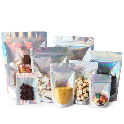 Alüminyum Folyo Geri Zip Kilit Stand Up Kılıfı 20 * 30cm Plastik Fermuarlı Çanta Ambalajı