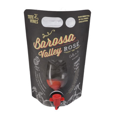 Sıvı Torba Ambalajı 400 Mikron Saplı Plastik İçecek Torbası Torbaları
