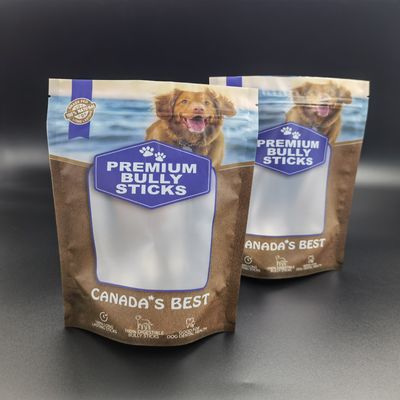 Dijital Baskı Stand Up Ambalaj evcil hayvan maması, SGS Fermuar köpek muamele paketleri