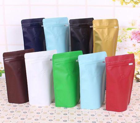 Alüminyum Folyo 125g Vanalı Kahve Çekirdeği Torbası Stand Up