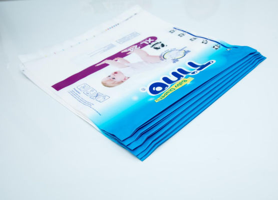 LDPE Bebek Bezi Hijyenik Peçete Özel Baskılı Plastik Torbalar Paketleme ISO Yama Saplı