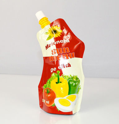 VMPET Stand Up Plastik Suyu Sıvı Paketleme Kılıfı 8.5-33mm Çap, Emzikli Üst
