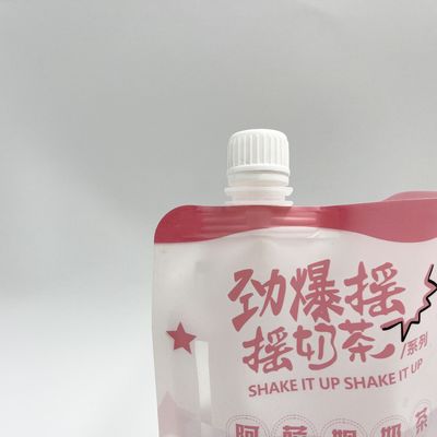 CMYK 4 Katmanlı PE Özel Meyve Suyu Torbaları Nozullu Plastik Sıvı Torbalar