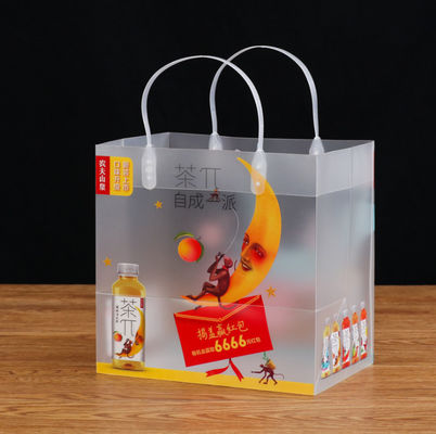 özel baskılı logo sapı Saydam Plastik PE Alışveriş Çantası