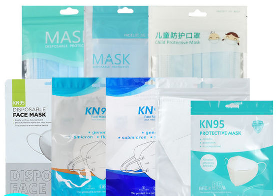 Özel Cerrahi Tek Kullanımlık N95 Yüz Maskesi Plastik Ambalaj Torbası 60mic