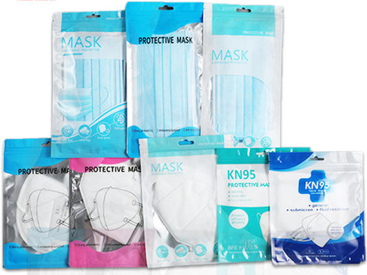 Şeffaf Tek Kullanımlık Yüz Maskesi Plastik Fermuarlı Kese Yeniden Kullanılabilir