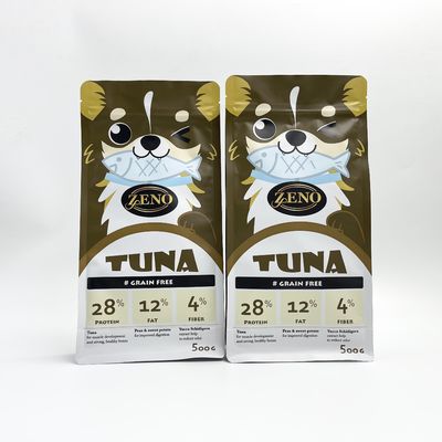 Özel Baskı Islak Pet Gıda Ambalaj Torbaları 500G Köşebentli Kendinden Ayakta