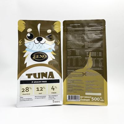 Alüminyum Folyo Esnek Köpek Kedi Kuşları Pet İçin Gıda Ambalaj Torbaları 3KG Besler