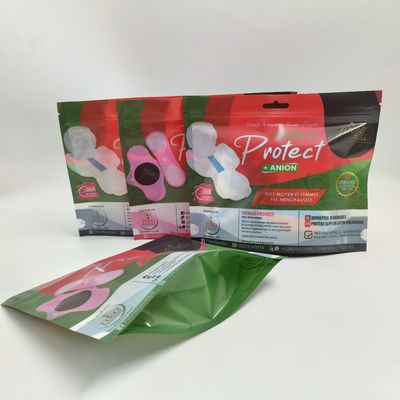 Lady'S Hijyenik Peçete Fermuar Kilidi ve Üstte Euro-deliğin Özel Baskılı Plastik Ambalaj Torbası