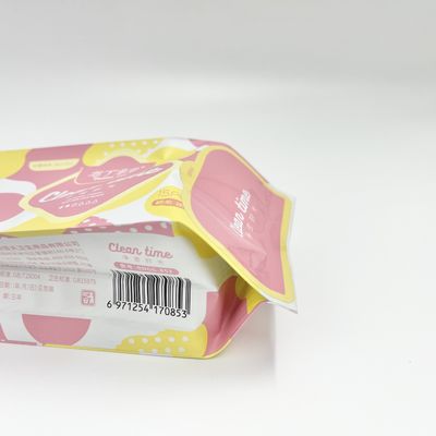 CMYK Baskılı Lady'S Hijyenik Peçete Alüminyum Folyo Çıkartmalı Çanta